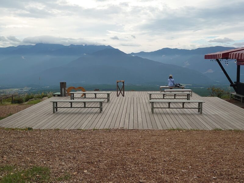 ハンモックに乗った景色